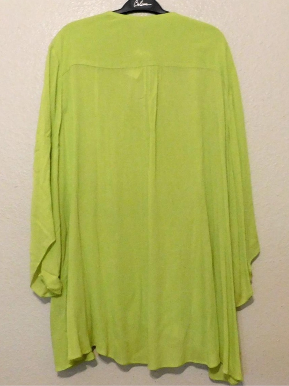 Calessa, Womens,Green V-Neck Embroidered Floral Blouse 3/4 Sleeve, Top, Size 2X - Picture 3 of 9